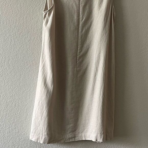 J Crew Factory NWT Linen Blend Shift Mini Dress Size  10 in Silver Sand - Picture 13 of 13